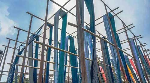 The photo of textile