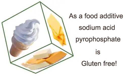 Sdoium acid pyrophosphate is gluten free