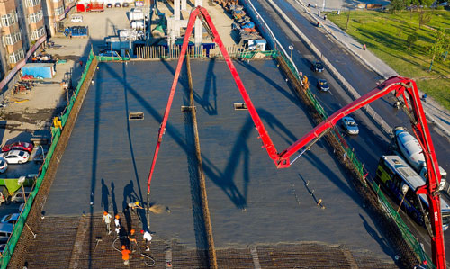 concrete filling process