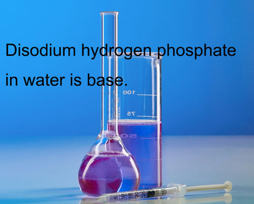The water solution of disodium phosphate is base.