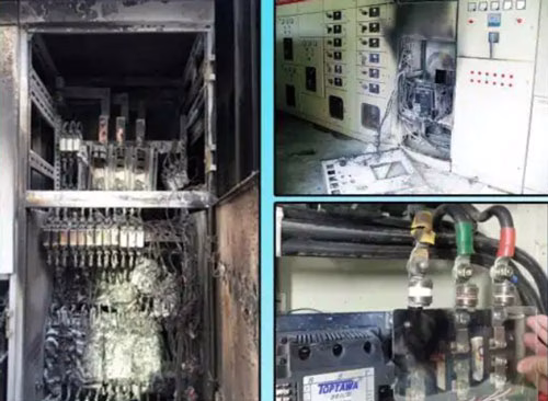 residue left behind after extinguishing a fire